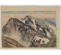 ARTXLXXBN Famoso Stampa Tela Canvas Quadri D'Arte Classica Habuka San de la serie Doce escenas en los Alpes japoneses de Hiroshi Yoshida per L'arredamento Della Camera da Letto 60x90cm