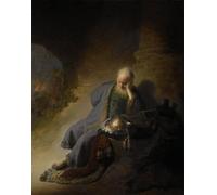 ARTXLXXBN Famoso Stampa Tela Canvas Quadri D'Arte Classica Jeremías lamentándose por la destrucción de Jerusalén de Rembrandt Van Rijn per L'arredamento Della Camera da Letto 60x90cm