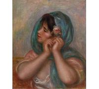 ARTXLXXBN Famoso Stampa Tela Canvas Quadri D'Arte Classica Mujerarreglando su arete de Pierre Auguste Renoir per L'arredamento Della Camera da Letto 60x90cm