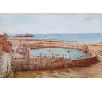 ARTXLXXBN Famoso Stampa Tela Canvas Quadri D'Arte Classica Piscina Clifton Cliftonville por Alfred Robert Quinton per L'arredamento Della Camera da Letto 60x90cm