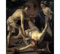 ARTXLXXBN Famoso Stampa Tela Canvas Quadri D'Arte Classica Prometeo siendo encadenado por Vulcan Dirck Van Baburen per L'arredamento Della Camera da Letto 60x90cm