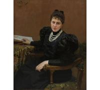 ARTXLXXBN Famoso Stampa Tela Canvas Quadri D'Arte Classica Retrato de María Tenisheva por Il'ya Repin per L'arredamento Della Camera da Letto 60x90cm