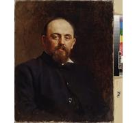 ARTXLXXBN Famoso Stampa Tela Canvas Quadri D'Arte Classica Retrato de Savva Mamontov Fundador de la Primera Ópera Privada Rusa por Ilya Efimovich Repin per L'arredamento Della Camera da Letto 60x90cm