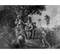 ARTXLXXBN Stampa Tela Canvas Hermann celebrando después de la batalla en el bosque de Teutoburgo por Johann Heinrich Wilhelm Tischbein per L'arredamento Della Camera da Letto 60x90cm