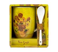 VAOFO Van Gogh 523445 Tazza con Cucchiaio, Modello Quindici Girasoli