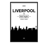 Artze Wall Art Liverpool City Skyline - Poster stampa paesaggio urbano, formato A3