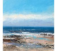 Artze Wall Art Stampa su Tela (Sunlit Sea), Multicolore, 60 x 60 cm