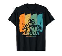 Aruba Caraibi Palme al Vento Spiagga Riposo Relax Souvenir Maglietta