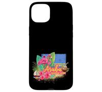 Aruba Isola caraibica retrò con souvenir vintage Flamingo Custodia per iPhone 15 Plus