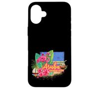 Aruba Isola caraibica retrò con souvenir vintage Flamingo Custodia per iPhone 16 Plus