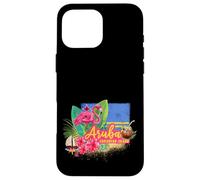 Aruba Isola caraibica retrò con souvenir vintage Flamingo Custodia per iPhone 16 Pro Max