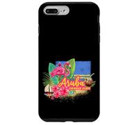Aruba Isola caraibica retrò con souvenir vintage Flamingo Custodia per iPhone 7 Plus/8 Plus