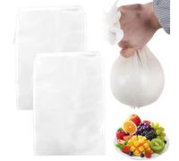 Aruicheng Sacchetti riutilizzabili per latte di noci, 24 x 36 cm, in nylon a rete fine, per succhi di latte, luppolo, gelatina, latte, yogurt, caffè, confezione da 2 (200 maglie