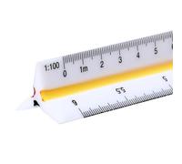 Aruicheng Scala triangolare, 30 cm, righello architettonico, scala triangolare, in plastica, scala triangolare, scala metrica 1:20 1:25 1:50 1:75 1:100 1:125