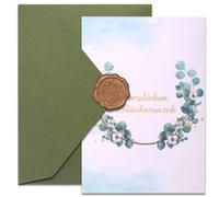 Aruigu Biglietto di auguri di compleanno con busta. Confezione regalo per denaro, regalo di compleanno, viaggi, matrimonio, festa della gioventù (verde oliva)