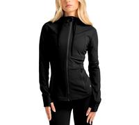 Aruki Hip Length Hooded Jacket Jet Black Large Zip-up Hoodie, Womens