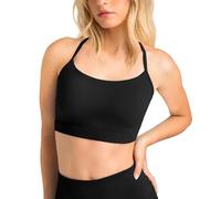 Aruki Y Bra Light Support, with Removabale Cups Jet Black XLarge Sports, Extra Large Womens