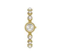ARUNASC orologi Orologi vintage con bracciale di perle da donna Orologio al quarzo alla moda, perfetto for l'uso quotidiano e le occasioni speciali smartwatch(Gold-white)