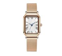 ARUNASC orologi Orologio da donna al quarzo con quadrante quadrato classico e cinturino in maglia intrecciata con numeri romani. Un regalo di lusso leggero, adatto alle donne. smartwatch(Wit)
