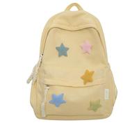 Arunasc zaino viaggio Zaino Scolastico In Tessuto Oxford Con Ciondolo A Stella For Adolescenti, Borsa Leggera For Laptop, Versatile E Casual For La Scuola Superiore E L'università zainetto(Geel)