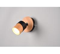 Trio Lighting Aruni faretto da parete legno, 1 lampadina, nero Trio Lighting