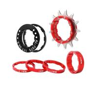 ARUPMN Cassette e pignoni pignone per Bicicletta Kit di Conversione A velocità Singola in Lega di Alluminio + Acciaio Inossidabile, Nero, Rosso, Oro, Argento, 12T, 13T, 14T, Pignone Singolo(13T Red)
