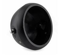 ARUPMN Faro per Motocicletta Adatto per Harley Adatto per Per faro da 7 pollici Retro Deep Bucket Modificato Base faro LED Faro Shell Faro Moto Lampadina(All Black)