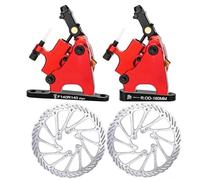 ARUPMN Linea per Bici da Strada Che Tira Le pinze dei Freni a Disco Idraulici Monta Il Freno a Disco della Bicicletta Strada rotore del Freno da 140mm 160mm(Red Brake And 160mm)