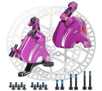 ARUPMN Linea per Bici da Strada Che Tira Le pinze della Pressione dell'olio Freno a Disco Idraulico con rotori 2 Pezzi da 160 mm Freno per Bicicletta Strada(Purple)