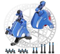 ARUPMN Linea per Bici da Strada Che Tira Le pinze della Pressione dell'olio Freno a Disco Idraulico con rotori 2 Pezzi da 160 mm Freno per Bicicletta Strada(Blue)