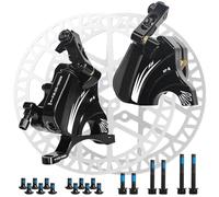 ARUPMN Linea per Bici da Strada Che Tira Le pinze della Pressione dell'olio Freno a Disco Idraulico con rotori 2 Pezzi da 160 mm Freno per Bicicletta Strada(Black)