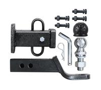 ARUPMN Tow Hook Ricevitore per Gancio di Traino con Attacco a Sfera con Linguetta da 2 Pollici con Sfera di Traino per Camion rimorchi Auto Camper Gancio Traino(Set with 50mm Ball)