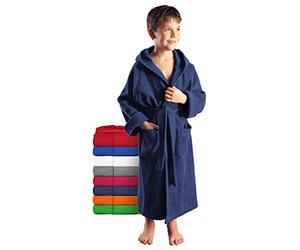 Arus Accappatoio per Bambino e Bambina | 100% Cotone Spugna (380 g/m²) | con Cappuccio | Certificato Oeko-Tex® | Ampia Scelta di Colori
