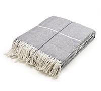 Arus Acrilico Highlands Collection - Coperta per letto queen size, motivo scozzese, 152,4 x 203,2 cm, colore: grigio