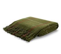 Arus Acrilico Highlands Collection - Coperta per letto queen size, motivo scozzese, 152 x 203 cm, colore: verde oliva