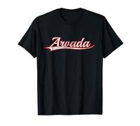 Arvada Colorado Rocky Mountains Vintage Varsity Distressed Maglietta