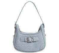 ARVALOLET Borsa a tracolla da donna, vintage, mini borsetta Y2K, in denim, a forma di stella, piccola borsa a tracolla con chiusura a cerniera, da donna, Blu, 300 * 170 * 100mm