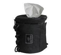 ARVALOLET Borsa for fazzoletti da campeggio portatile con gancio, scatola di carta igienica for escursioni e viaggi, Nero , casual