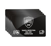 ARVALOLET Set di 5 carte di blocco RFID - Protezione NFC per carte di credito e passaporti, 5 pezzi, colore nero, 85.50x54.00x1.30mm, casual