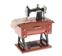 ARVALOLET Vintage Mini Sewing Machine Music Box Retro Plastic Metal Sewing Machine Music Box Meccanical Jewelry Box Scatola Regalo Regalo Vintage Music Box Table Decoration