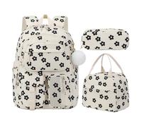 ARVALOLET Zaino 3 in 1 College School con contenitore per il pranzo e custodia per matite, set per studenti adolescenti., Stil5, 17.32x12.2x7.09inch, casual