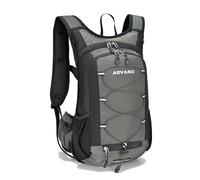 Arvano Zaino Bicicletta, Leggero Zaino Bici per Uomo e Donna 15L Zainetto Ciclismo Zaino per Idratazione per Enduro Mountain Bike Corsa MTB Running (Grigio-verde)