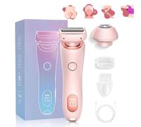 Arvenza Shaver, Arvenza Electric Razor, 2 in 1 Electric Lady Shaver. Waterproof Wet & Dry Dual Head Bikini Razor for Women Pubic Hair, Underarms and Legs (Pink)