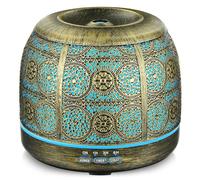 ARVIDSSON Diffusore di Oli Essenziali 500ml Bronzo Metallo Illuminazione LED Multicolore, Ampio Spazio, Aromaterapia Ad Ultrasuoni, Regalo Uomo Donna