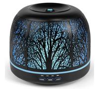 ARVIDSSON Diffusore di oli essenziali da 500 ml, diffusore in metallo per oli essenziali, diffusore per aromaterapia per grandi stanze, luce d'atmosfera colorata e impostazione timer per nebbia