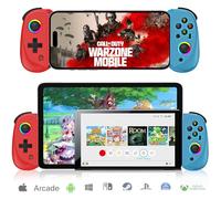 arVin Controller di gioco mobile per tablet/iPad [entro 5-10 pollici] Gamepad wireless per iPhone/Android/PC/Switch/PS4, con joystick RGB effetto Hall/Turbo/Giroscopio a 6 assi/vibrazione/supporto