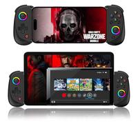 arVin Mobile Gaming Controller for iPad/Tablet[Within 5-10"] Wireless Gamepad for iPhone/Android/PC/Switch/PS4, with RGB Hall Effect Joystick/Turbo/6-Axis Gyro/Vibration/Support Streaming/Cloud Gaming