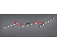 ARVIN PLAFONIERA LED30W 2600lm, 2700 - 6500K BACCHETTE ORIENTABILI NERA RETRO-ILLUMINATA RGB CON TELECOMANDO MULTIFUNZIONE L. 245CM DIMMERABILE