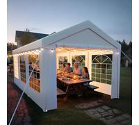 arvioo Gazebo 3 x 6 m con 2 pareti laterali e 2 timpani, il tuo spot per feste all'aperto per rilassarsi, tenda per feste XL, con costruzione a bulloni, protezione dal vento, protezione dai raggi UV