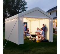 arvioo Gazebo con 2 pareti laterali e 2 ingressi, per creare una soluzione temporanea di spazio, 3 x 4 m, tenda da campeggio, tenda di vimini, tenda per dispositivi invernali, protezione dal vento
